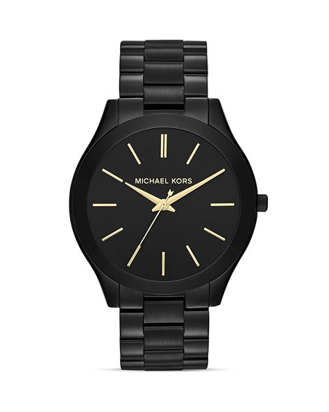 michael kors ladies slim runway mid size three hand|michael kors slim runway smartwatch.